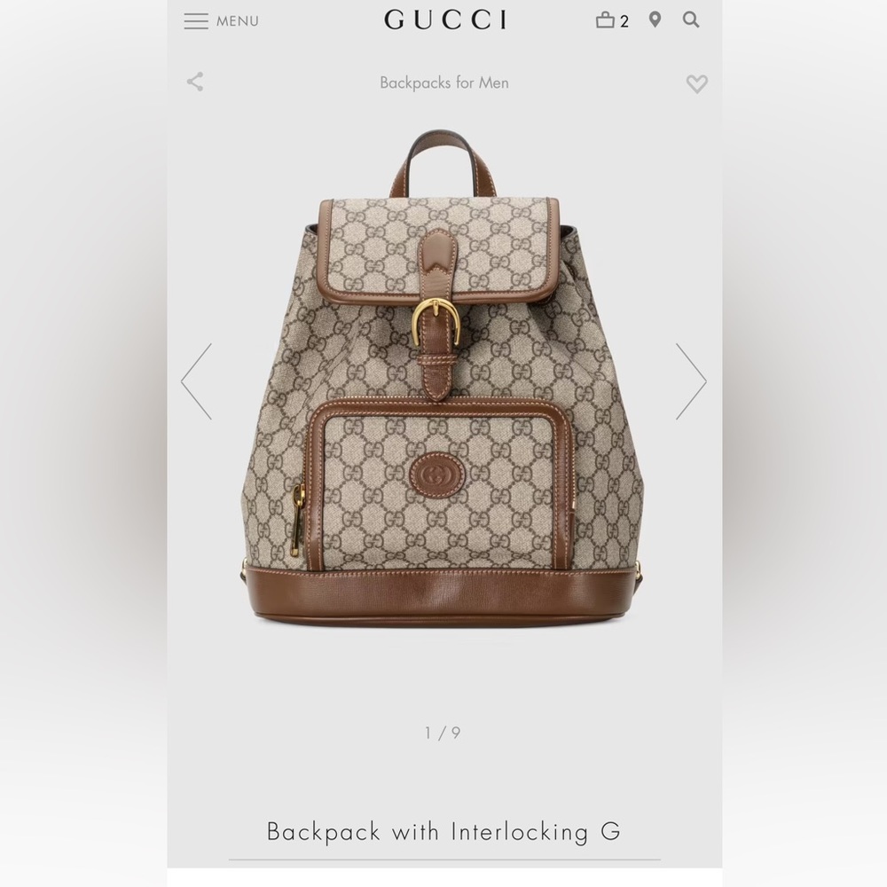 Authentic - Gucci Backpack
